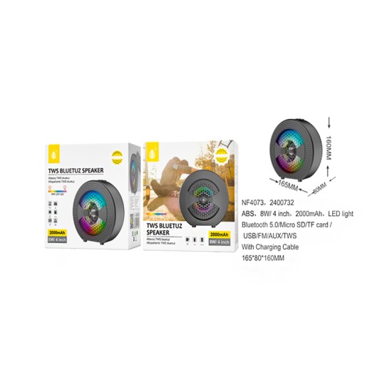 ALTO-FALANTE ONEPLUS BLUETOOTH NE NF4073 COM FUNÇÃO TWS/BT/ÁUDIO/USB/CARTÃO TF/FM PRETO ALTO-FALANTE ONEPLUS BLUETOOTH NE NF4073 COM FUNÇÃO TWS/BT/ÁUDIO/USB/CARTÃO TF/FM PRETO